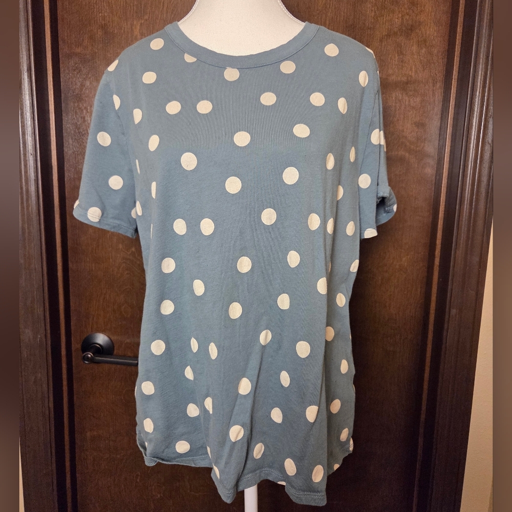 LC Lauren Conrad Polka Dot Short Sleeve Tee - Picture 2 of 9